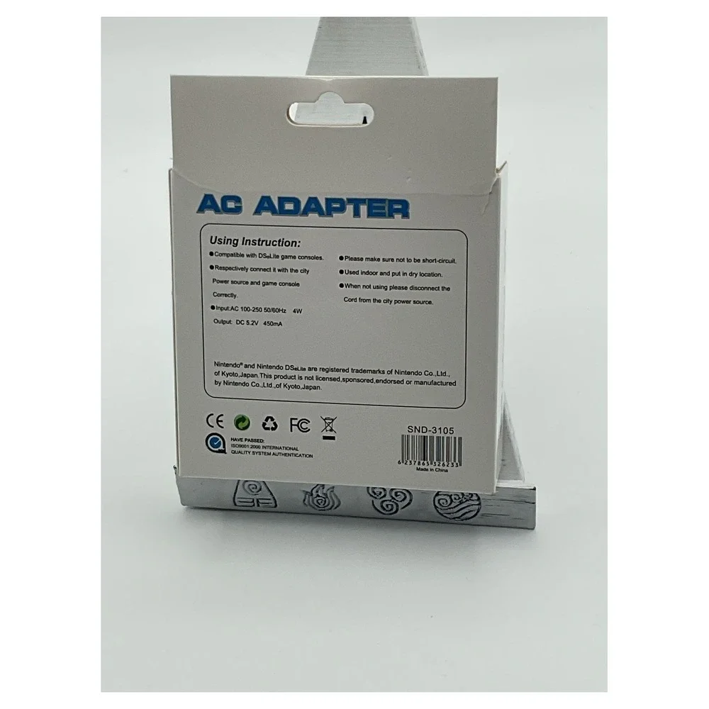 Unbranded AC Adapter Power Charger for Nintendo DS Lite SND-3105 Brand New